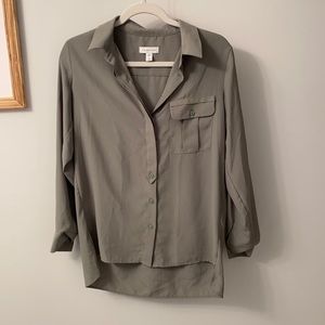 green topshop blouse